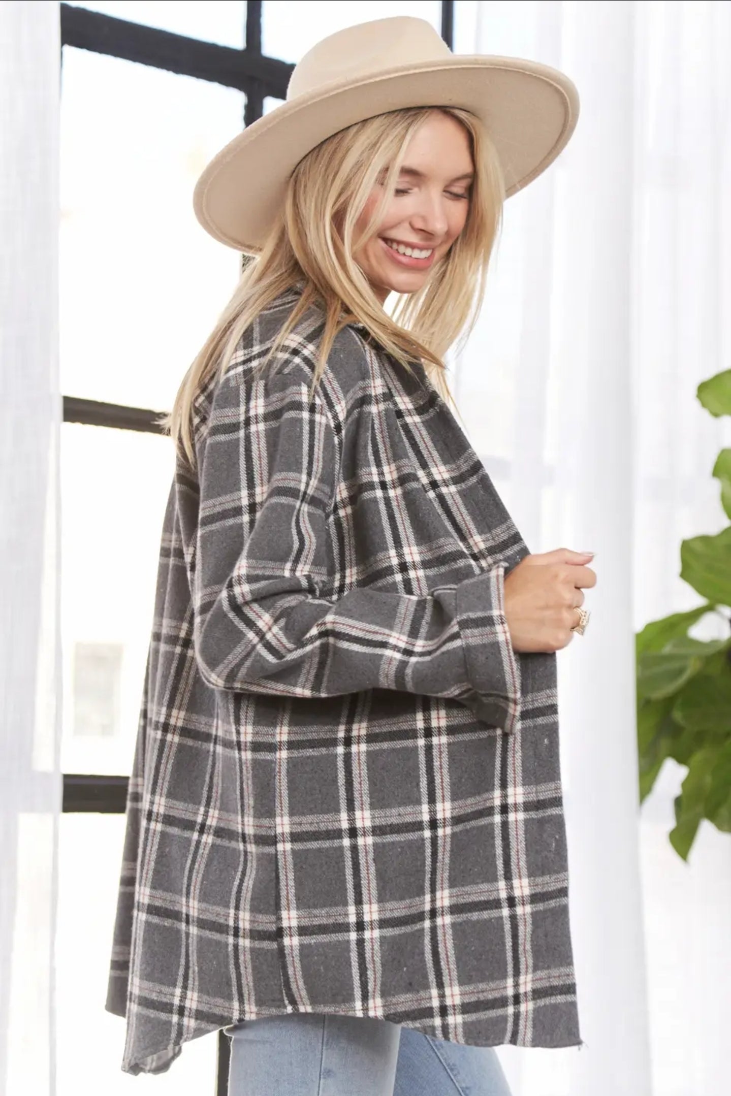 In Store Grey Flannel Top