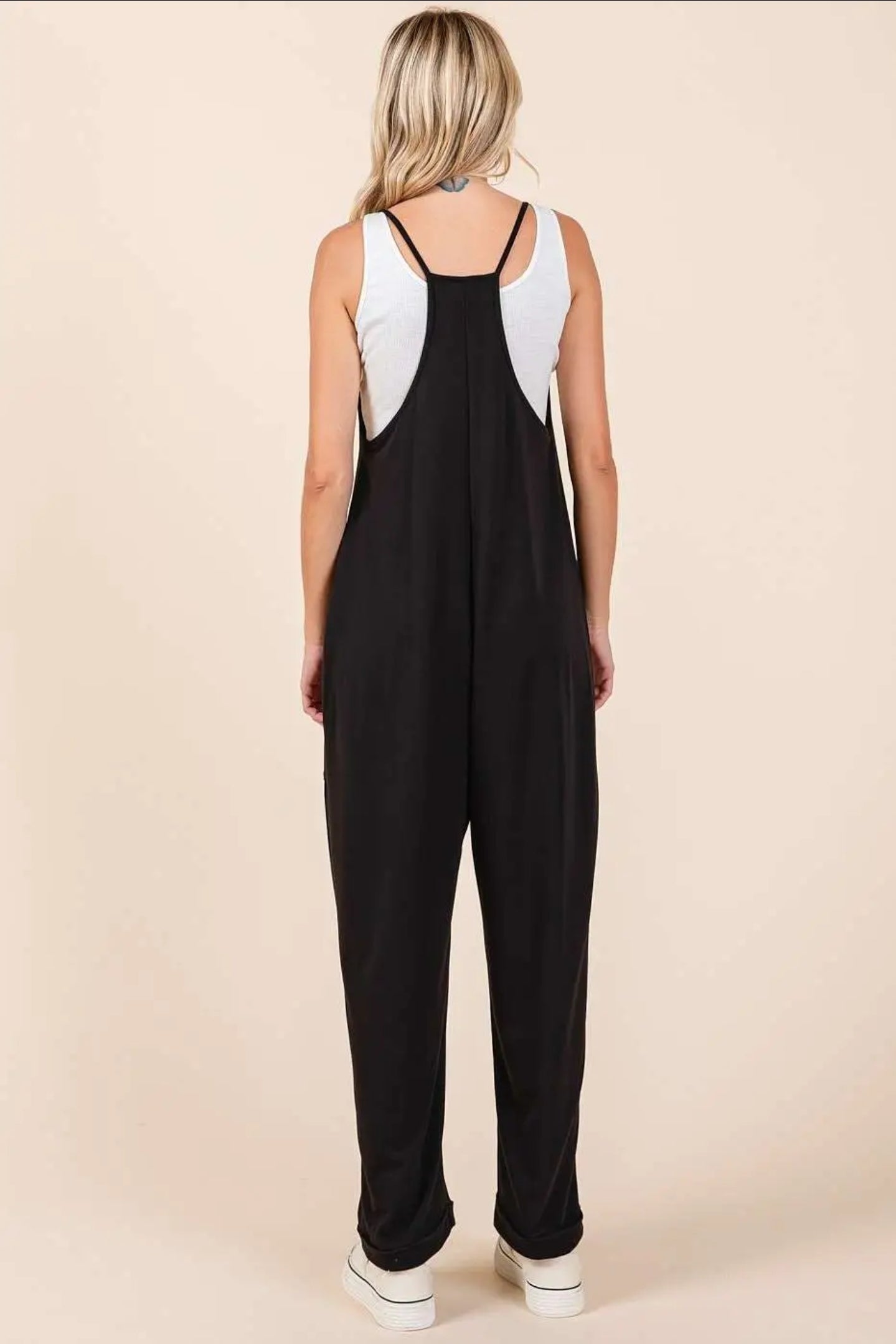 In Store Relaxed Fit Black Jumpsuit
