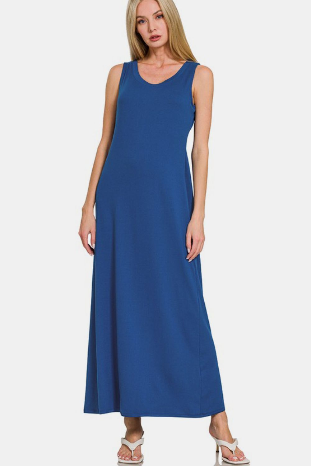 Zenana Scoop Neck Wide Strap  Dress