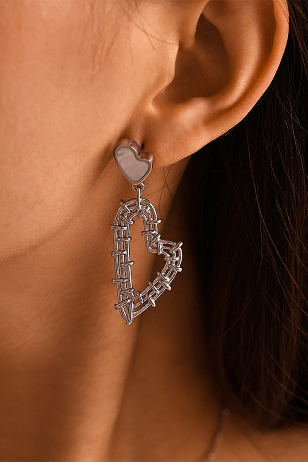 Heart Earrings and Necklace Set