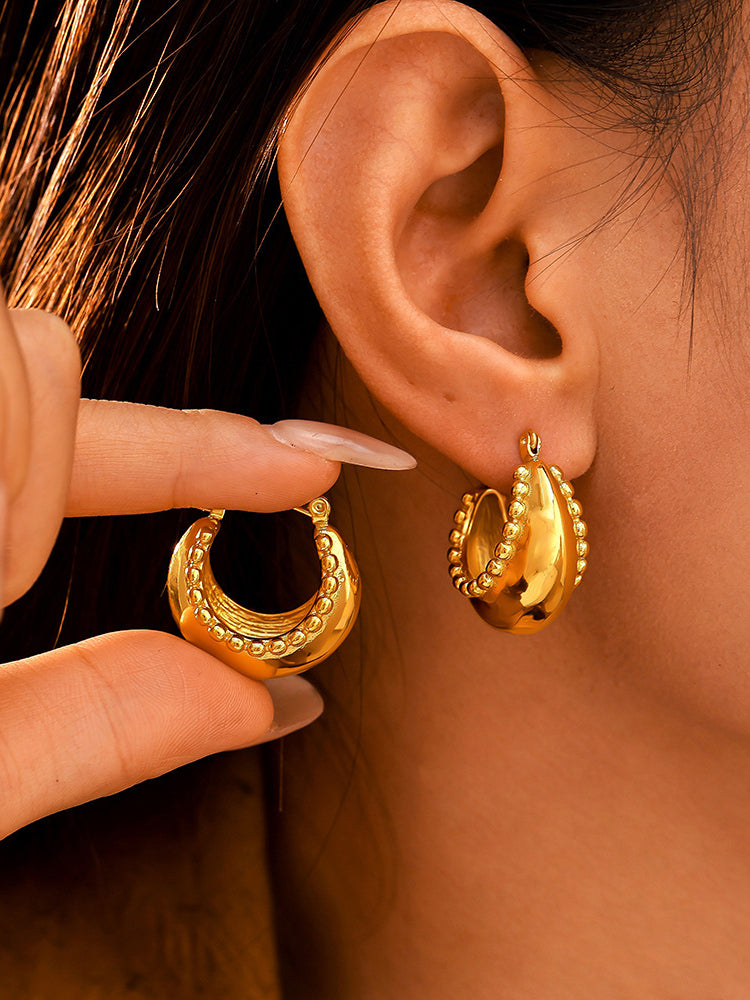 18K Gold-Plated Huggie Earrings