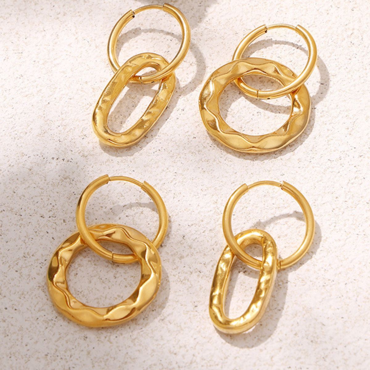 18K Gold-Plated Annulus Earrings