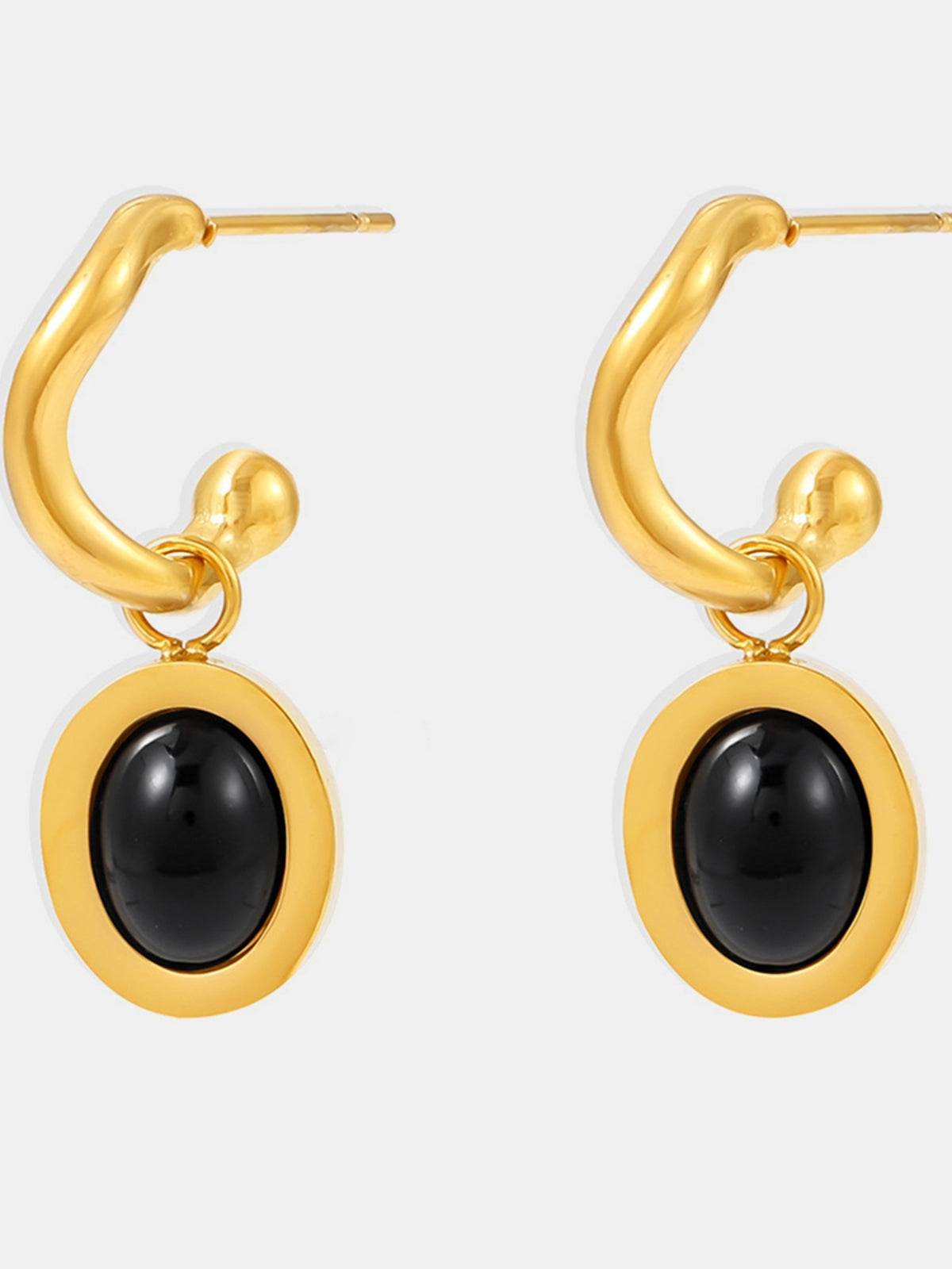 Oval Drop Earrings