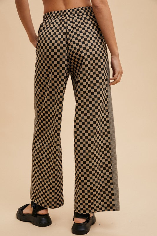 Annie Wear Checkered Wide Leg Pants