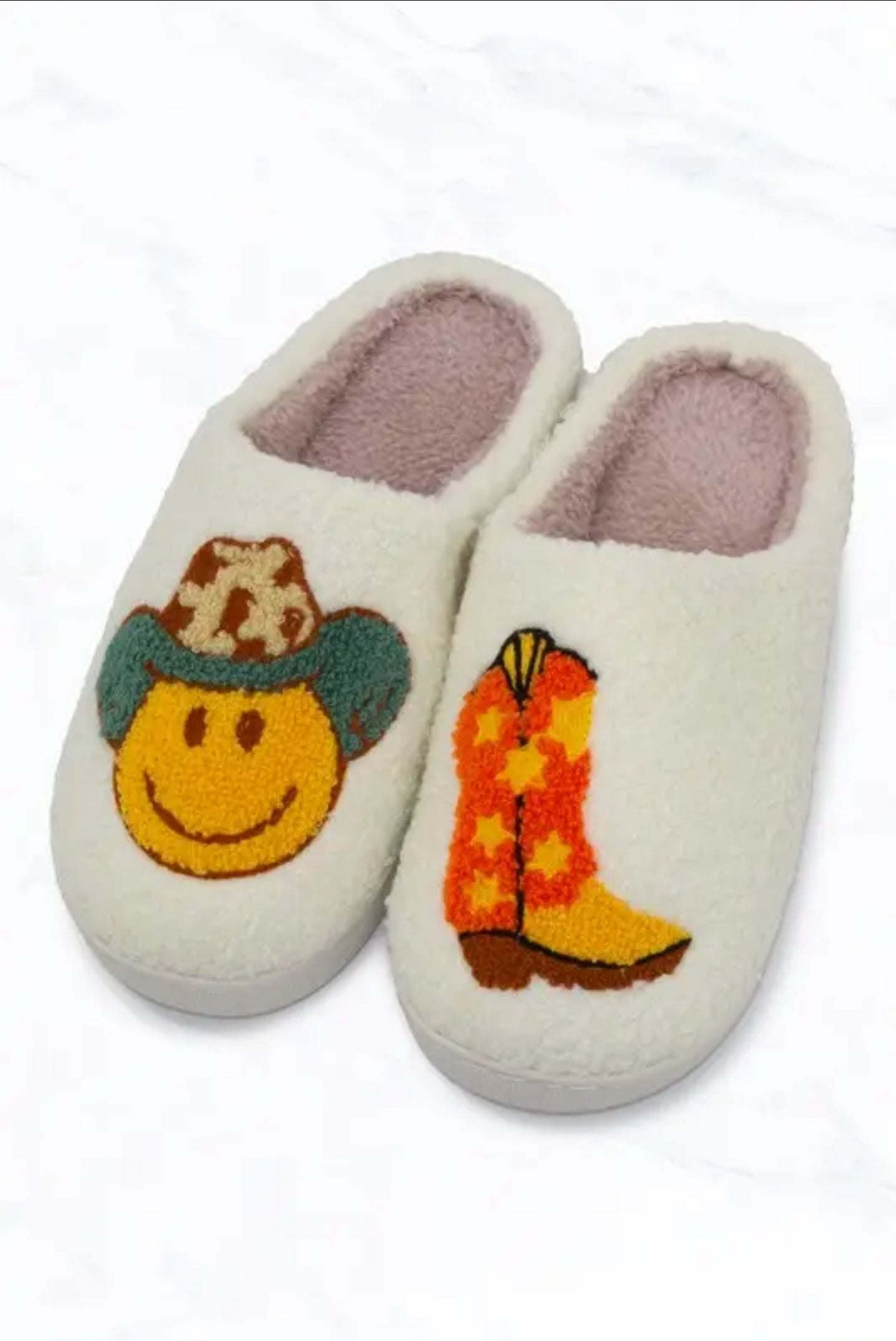 In Store Western Smiley Slippers