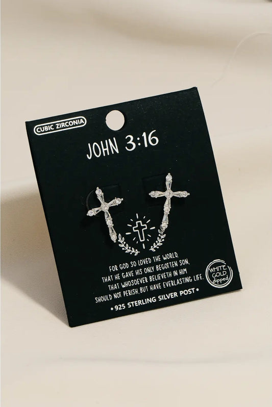 In Store Silver Cross Earrings