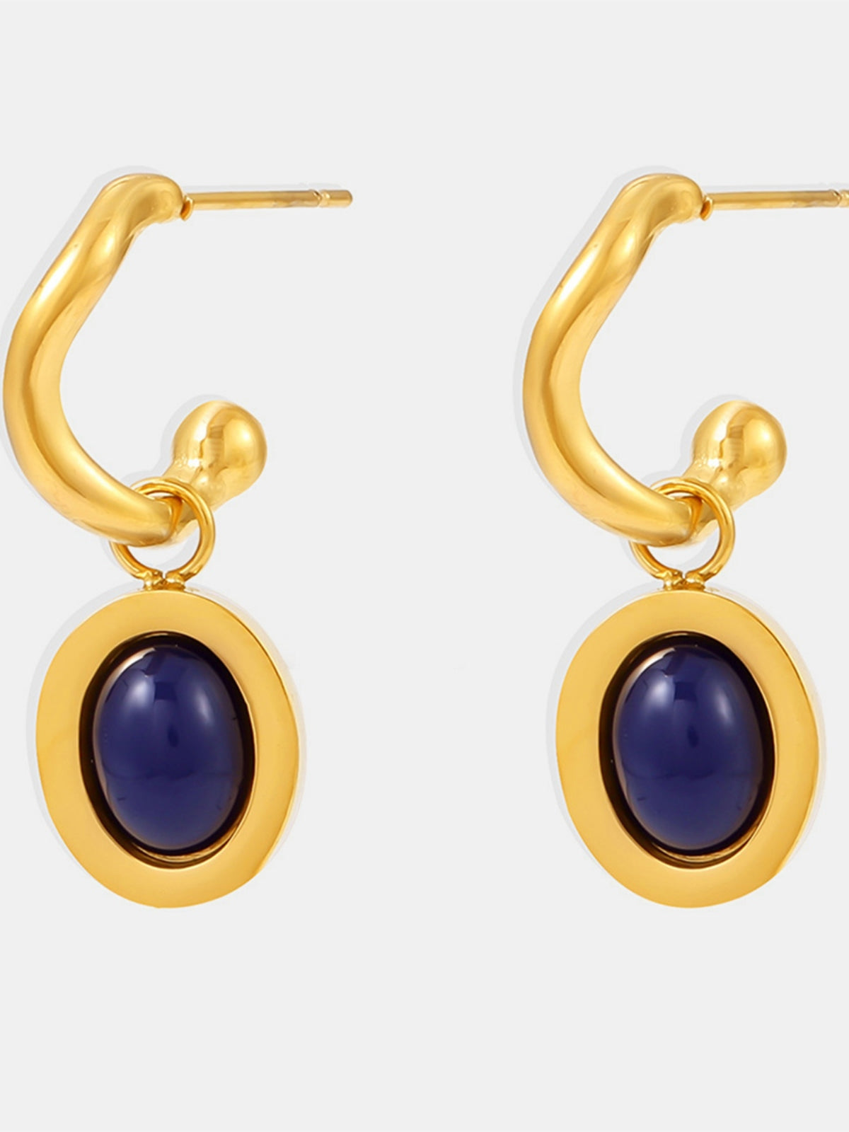 Oval Drop Earrings