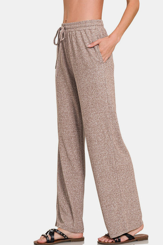 Zenana Wide Leg Pants with Side Pockets