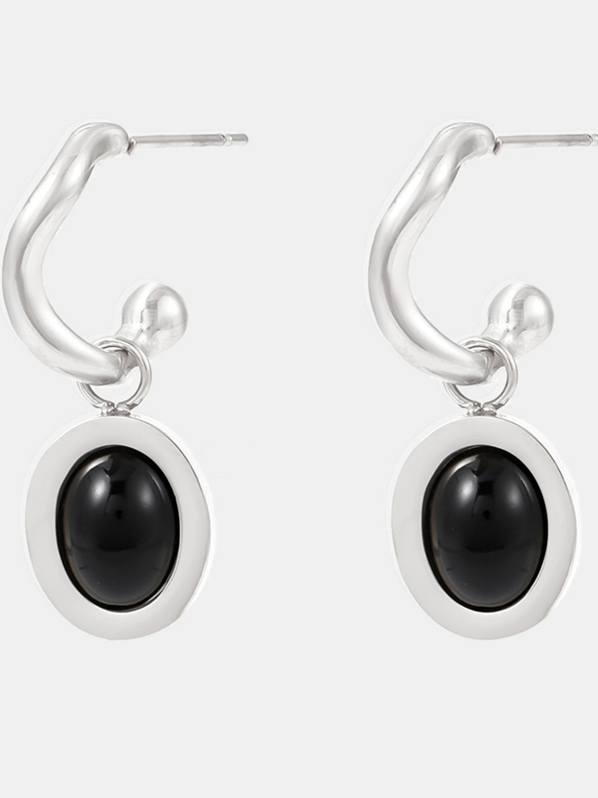 Oval Drop Earrings