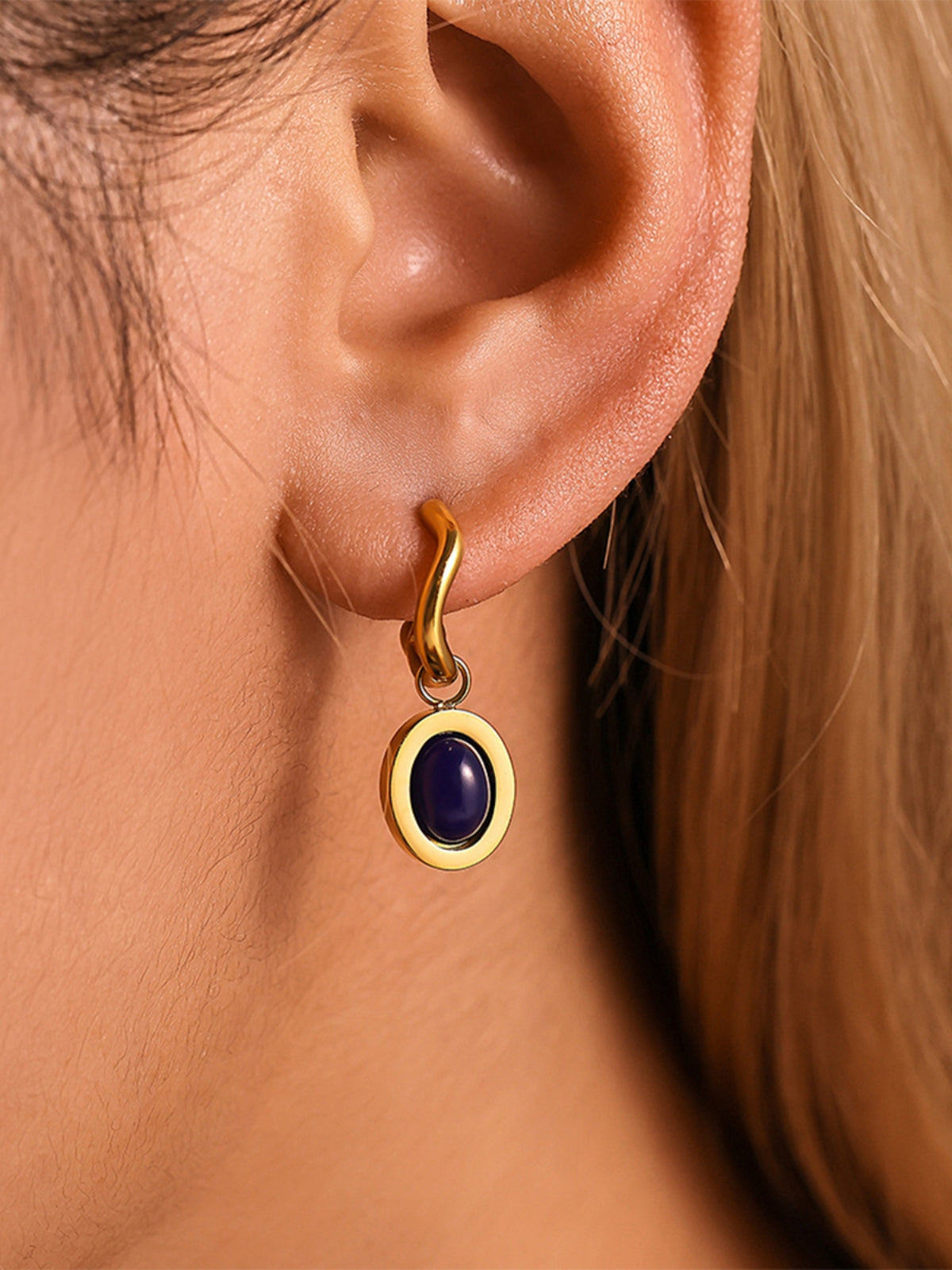 Oval Drop Earrings
