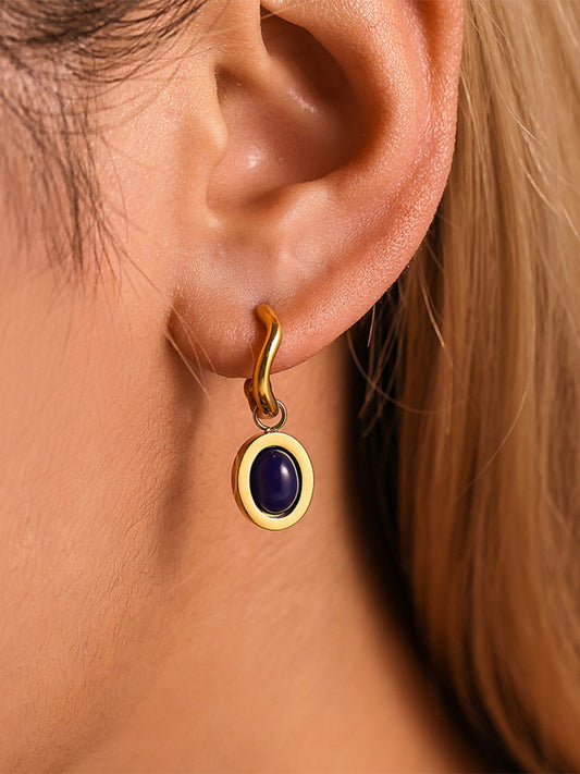 Oval Drop Earrings